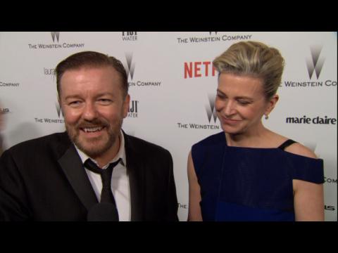Ricky Gervais and Jane Fallon Together On The Red Carpet
