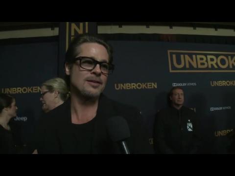 Brad Pitt Subs For A Sick Angelina Jolie At L.A. 'Unbroken' Premiere
