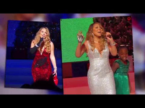 VIDEO : Mariah Carey no se puede contener mientras una presentacin de navidad