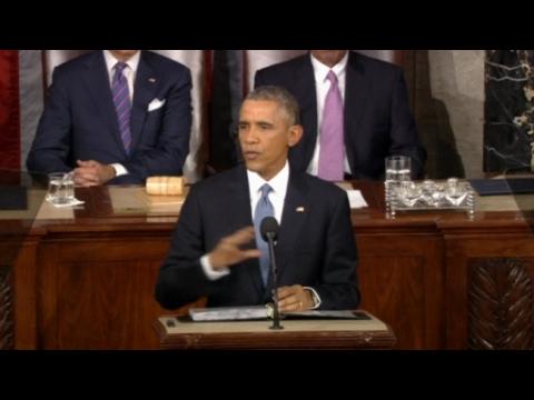 Obama touts economic record at State of the Union address