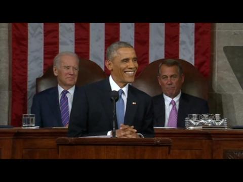 Obama hails economic record during State of the Union