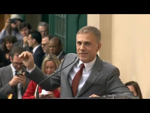 Oscar-winning actor Christoph Waltz gets a star on the Hollywood Walk of Fame.