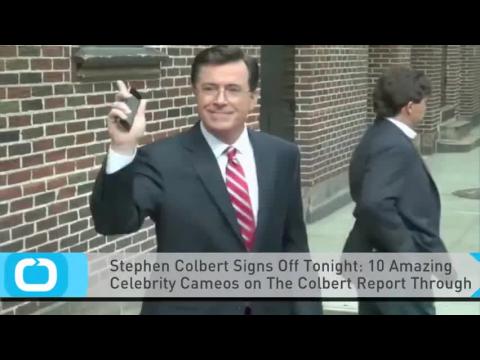 VIDEO : Stephen Colbert Signs Off Tonight: 10 Amazing Celebrity Cameos on The Colbert Report Through