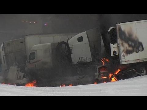 Michigan highway reopens after fiery multi-vehicle crash