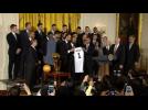 Obama welcomes NBA champion San Antonio Spurs to White House