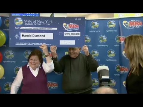 New York's biggest jackpot winner claims $326 million prize