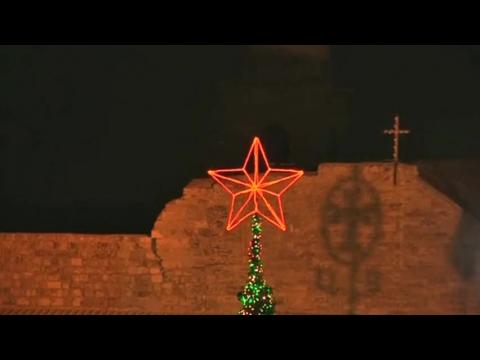Bethlehem marks holiday season with Christmas tree lighting, fireworks