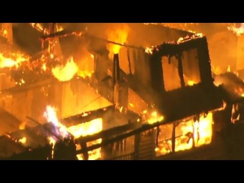 Fire rips through New Jersey apartment complex