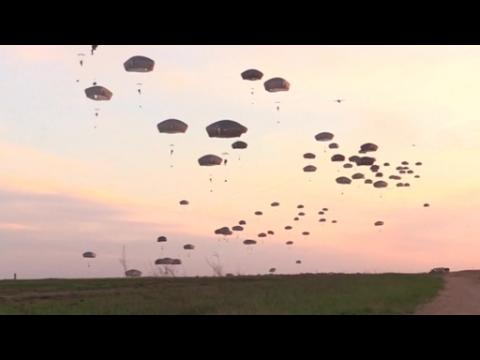 U.K. Paratroopers and U.S. Marines hold large-scale military exercises in North Carolina