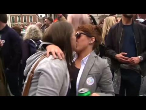 Joy on the streets of Dublin following 'yes' gay marriage vote
