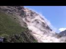 Video shows landslide triggered by latest Nepal quake