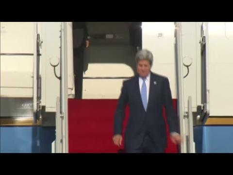 U.S. Secretary of State John Kerry arrives in South Korea