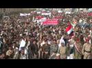 Houthi supporters call for end to Saudi-led airstrikes in Yemen