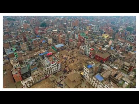 Kathmandu overflown by a drone