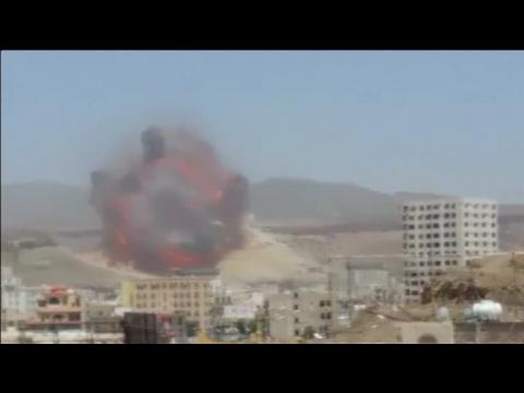 Missile base explodes in Yemen during Saudi-led airstrike