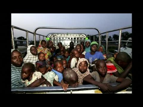 People rescued from Boko Haram arrive at Nigerian camp