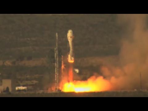 Jeff Bezos' rocket company test-flies suborbital spaceship