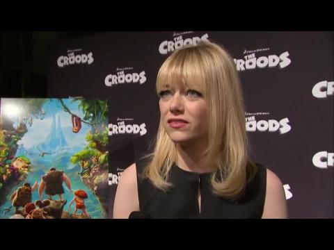 Ryan Reynolds and Emma Stone Talk about "The Croods" At NY Screening