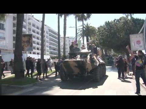The Expendables 3 Cast Hit Cannes In Armored Vehicles