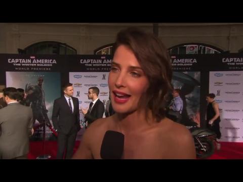 Hot Cobie Smulders In Strapless Gown At Captain America Premiere