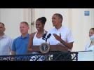 President And Michelle Obama Celebrate July 4th And Malia's Birthday