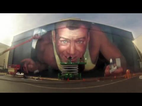 Bruce Willis Mural Unveiled: Inspired By Die Hard Clip