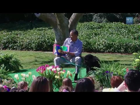 President Obama Reads Chicka Chicka Boom Boom With Dog Bo