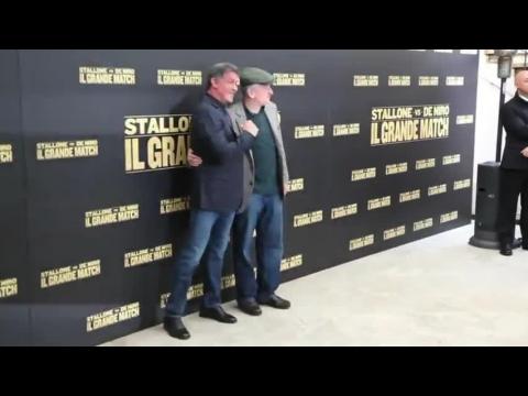 Stallone Punching De Niro and Luke Evans At Fashion Show