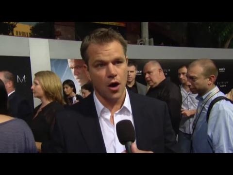 Matt Damon Talks About District 9 And Jodie Foster At "Elysium" Premiere