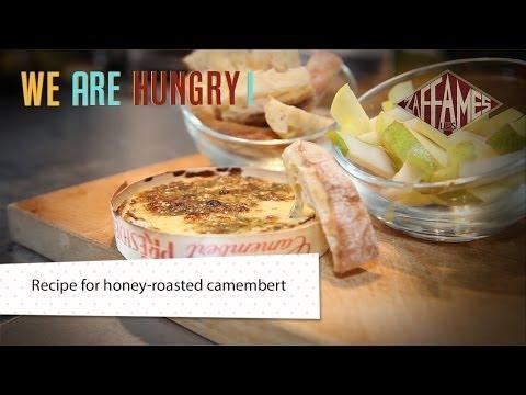 Recipe for honey-roasted camembert! We're hungry!