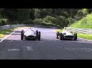 Historical Silver Arrows at the Nürburgring Nordschleife piloted by Nico Rosberg and Lewis Hamilton