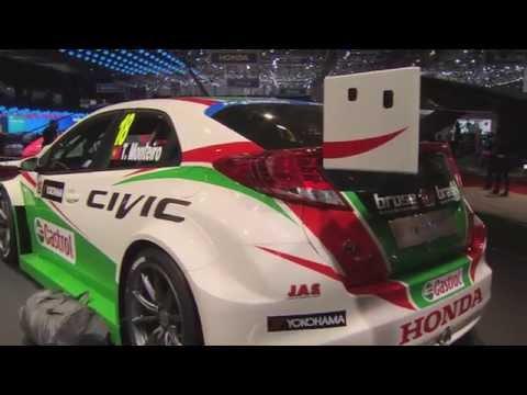 Honda Civic WTCC car at Geneva Auto Show 2014 | AutoMotoTV