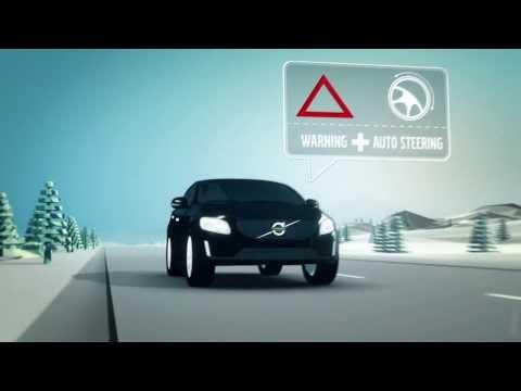 Volvo Road Edge and Barrier Detection with Steer Assist Animation | AutoMotoTV
