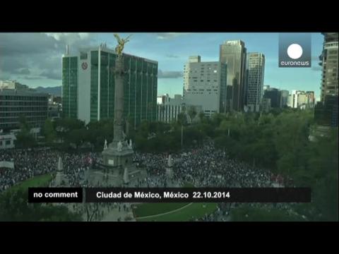Thousands gather in Mexico City demanding justice for missing students