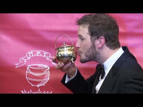 Chris Pratt Breaks 'Hasty Pudding Award' While Fooling Around