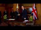 British PM Cameron meets Sultan of Brunei at Chequers