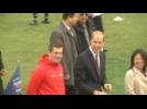 Prince William watches soccer training at a Shanghai high school