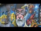 Graffiti tribute to Pratchett in London's East End
