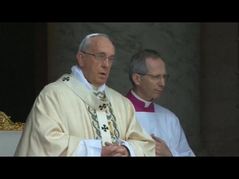 Pope Francis celebrates Easter Mass