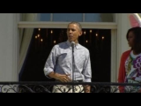 Obama wishes all "Happy Easter" at launch of Easter Egg roll
