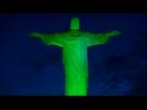 Brazil's Christ the Redeemer turns green for St Patrick's Day