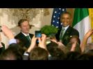 Obama hosts Irish PM for traditional White House 'shamrocks' ceremony