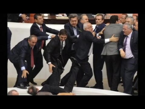 Turkish lawmakers in fresh brawl over anti-violence legislation
