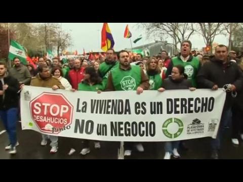 Thousands gather in Spain for anti-austerity march