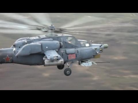 Russian military practices helicopter drills near Ukrainian border