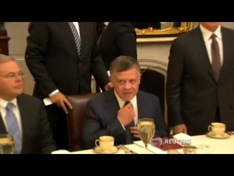 Jordan's king meets with U.S. senators before returning home