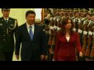 China rolls out red carpet for Argentine President