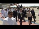 French President Francois Hollande arrives in Manila for two-day state visit