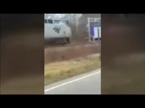 Amtrak train crashes into tractor-trailer at North Carolina rail crossing