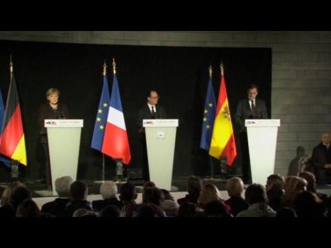 Hollande, Merkel, Rajoy seek to repatriate bodies of plane crash dead